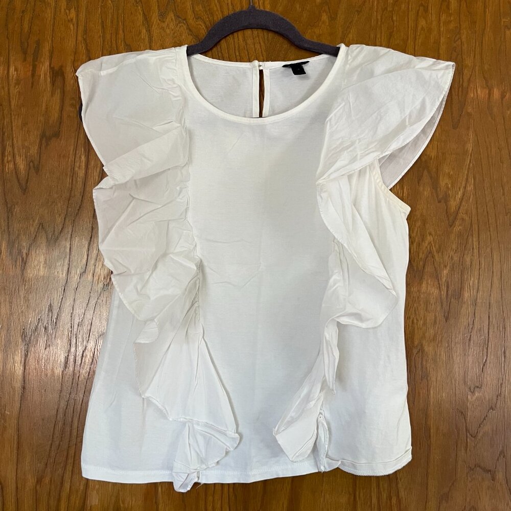 J. Crew Short Sleeve Ruffle Tee